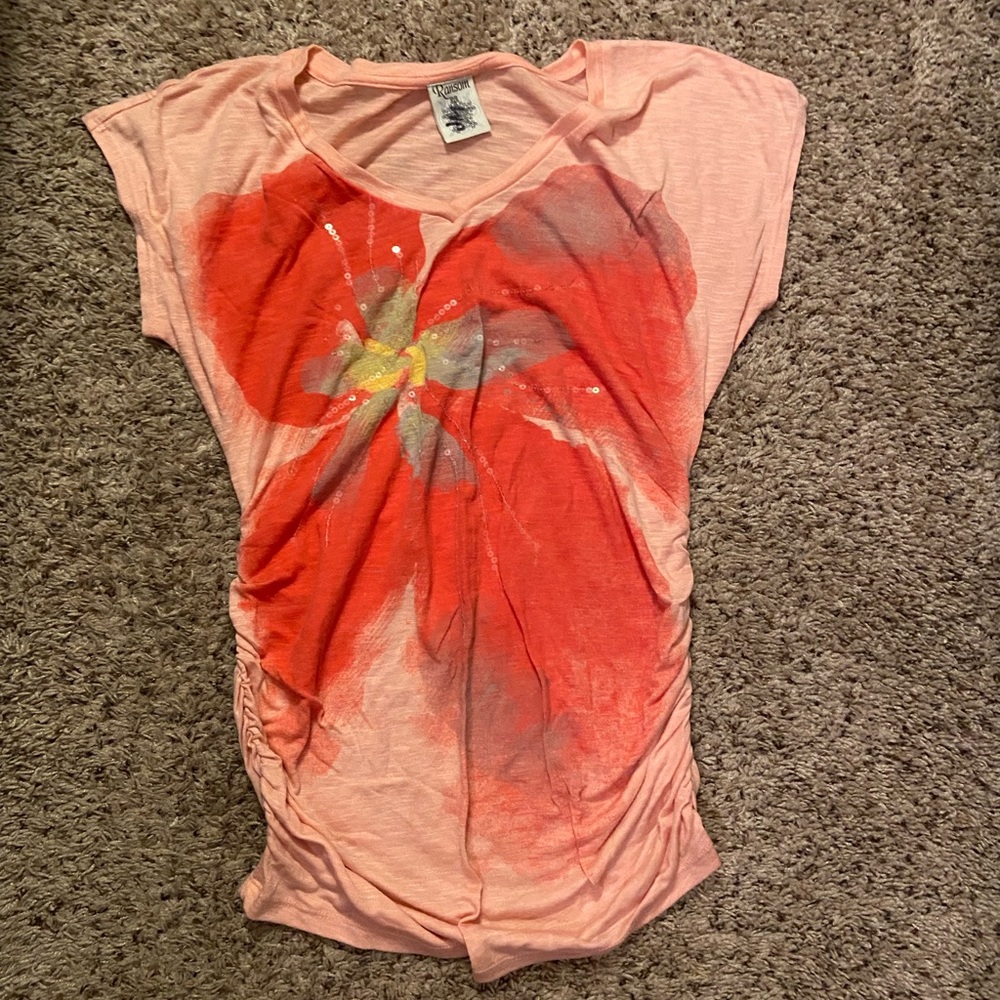 Floral maternity shirt